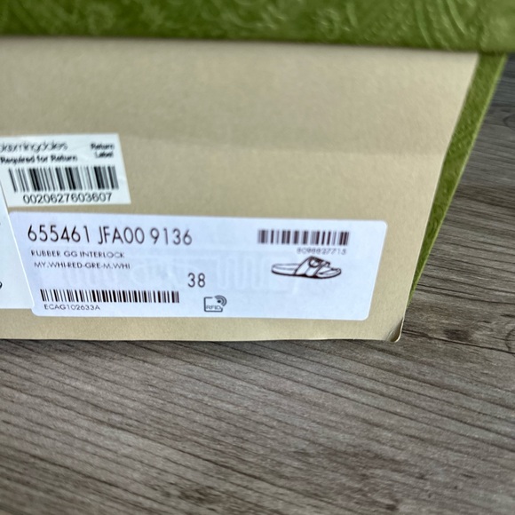 Gucci Rubber GG Interlock Slide NIB SZ 38 - Picture 2 of 16